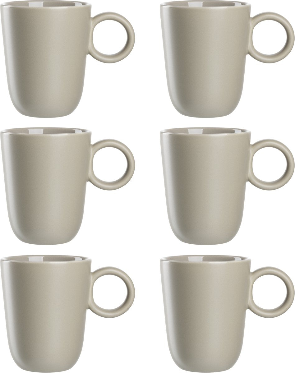 Leonardo roma krus 400ml beige - sæt 6