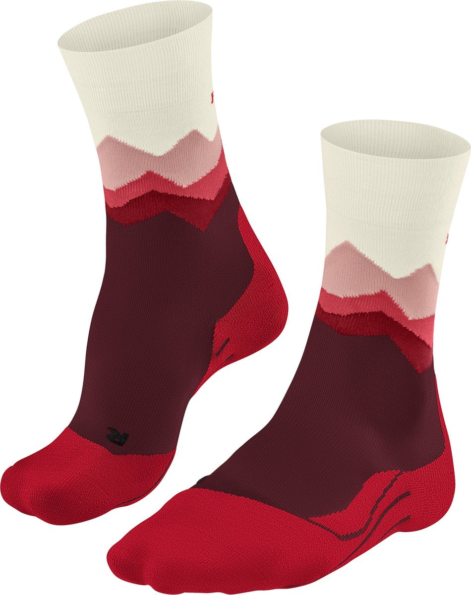 Falke tk2 anti-blister tykt uld funktionsmateriale vandrestrømper dame rød - str. 35-36