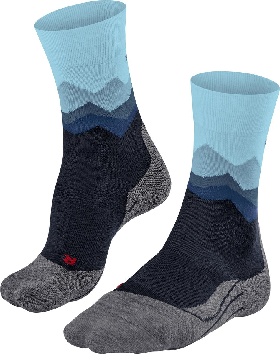 Falke tk2 anti-blister tykt uld funktionsmateriale gåstrømper dame blå - str. 35-36