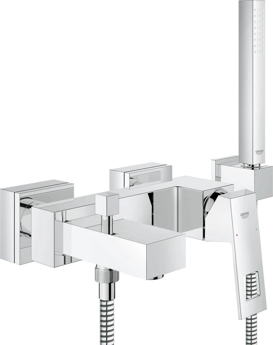 Grohe eurocube badekarhane - med badekarsæt - 15cm - krom - 23141000