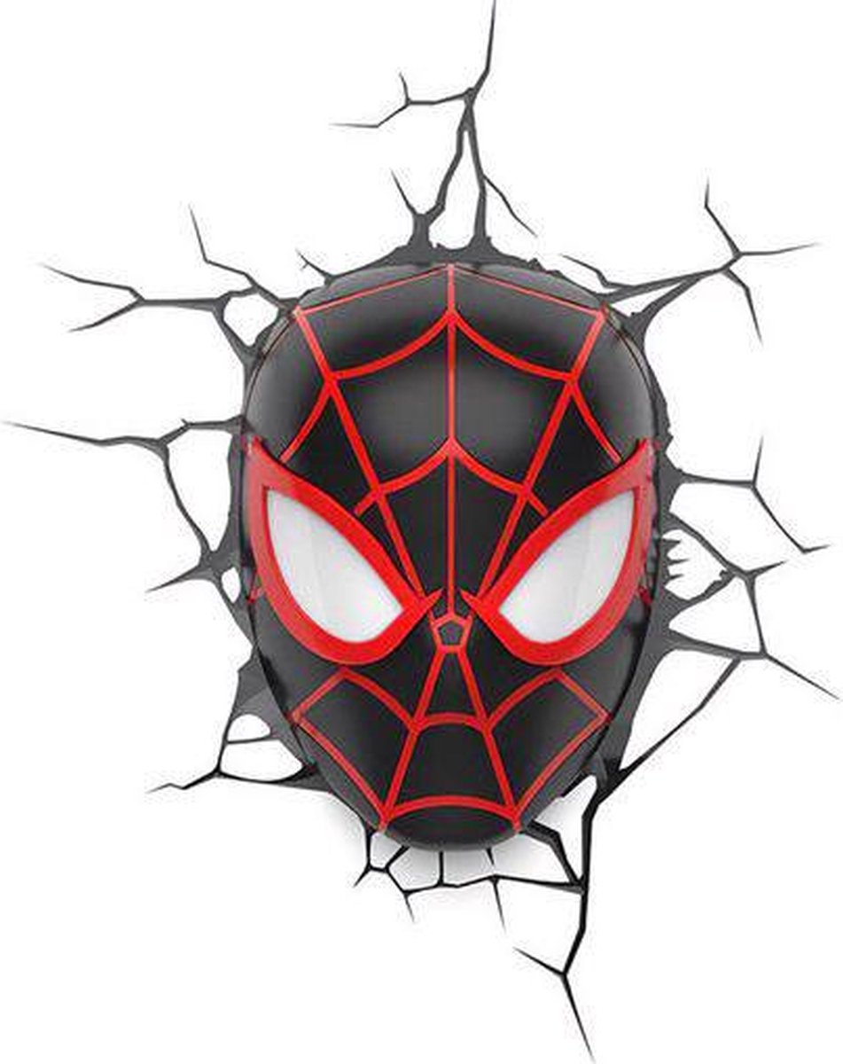 Marvel spider-man miles morales maske 3d led lys