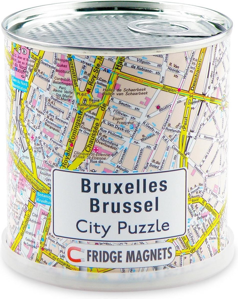 Bypuslespil brussel - puslespil - magnetisk - 100 puslespilsbrikker