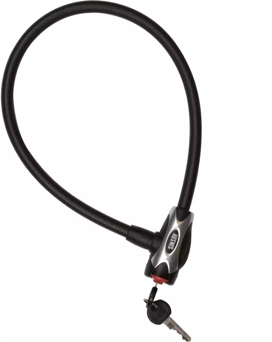 Simson Cable Lock Steel 12x65cm sort