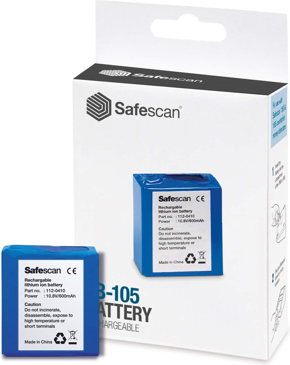 Safescan lb105 batteri 112-0410