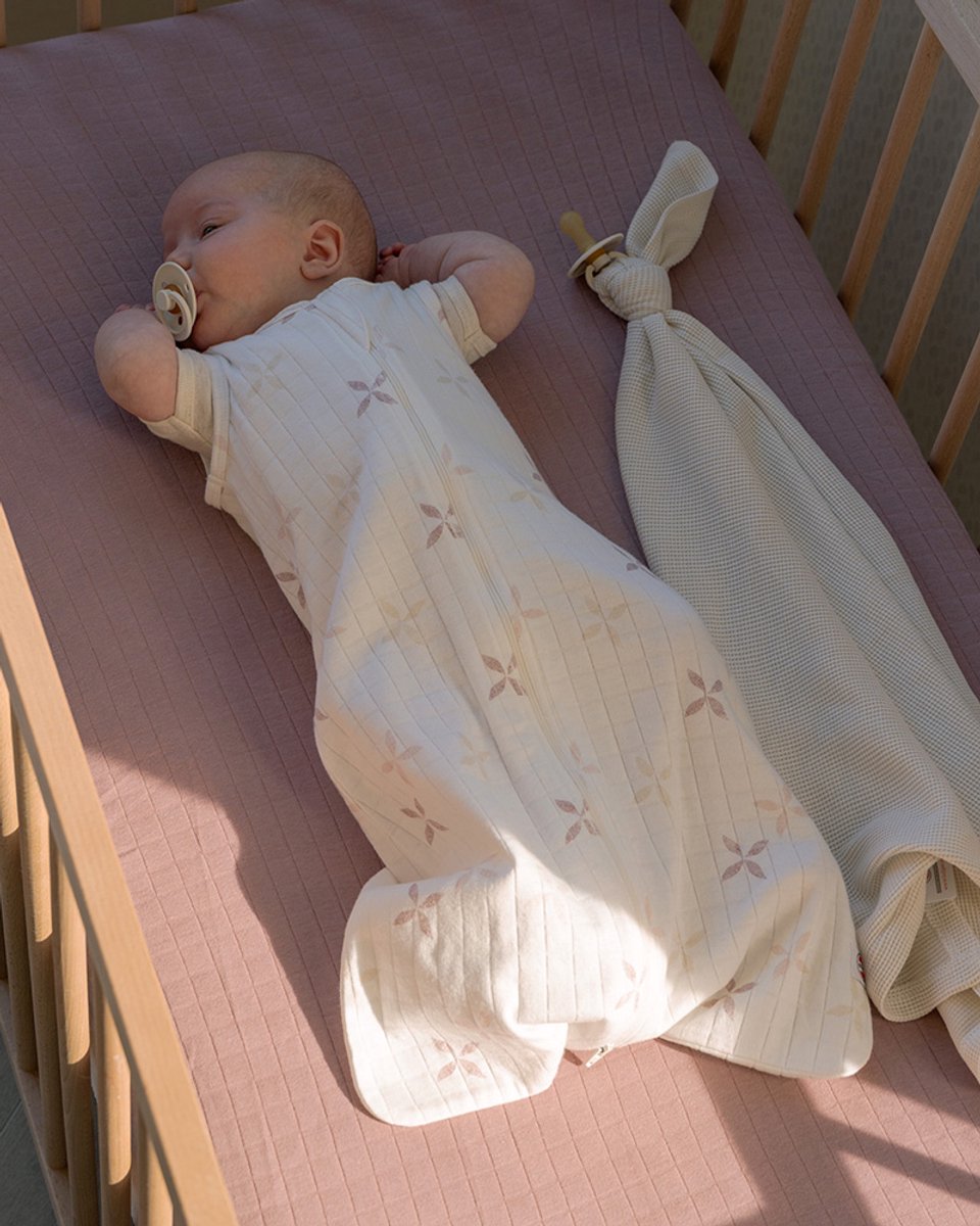 Lodger hopper - baby zomerslaapzak - hydrofiel - paars - 62cm - 0.3 tog - biologisch katoen