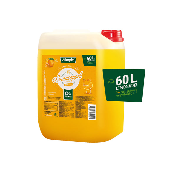 Slimpie limonadesiroop sinaasappel (5 liter)