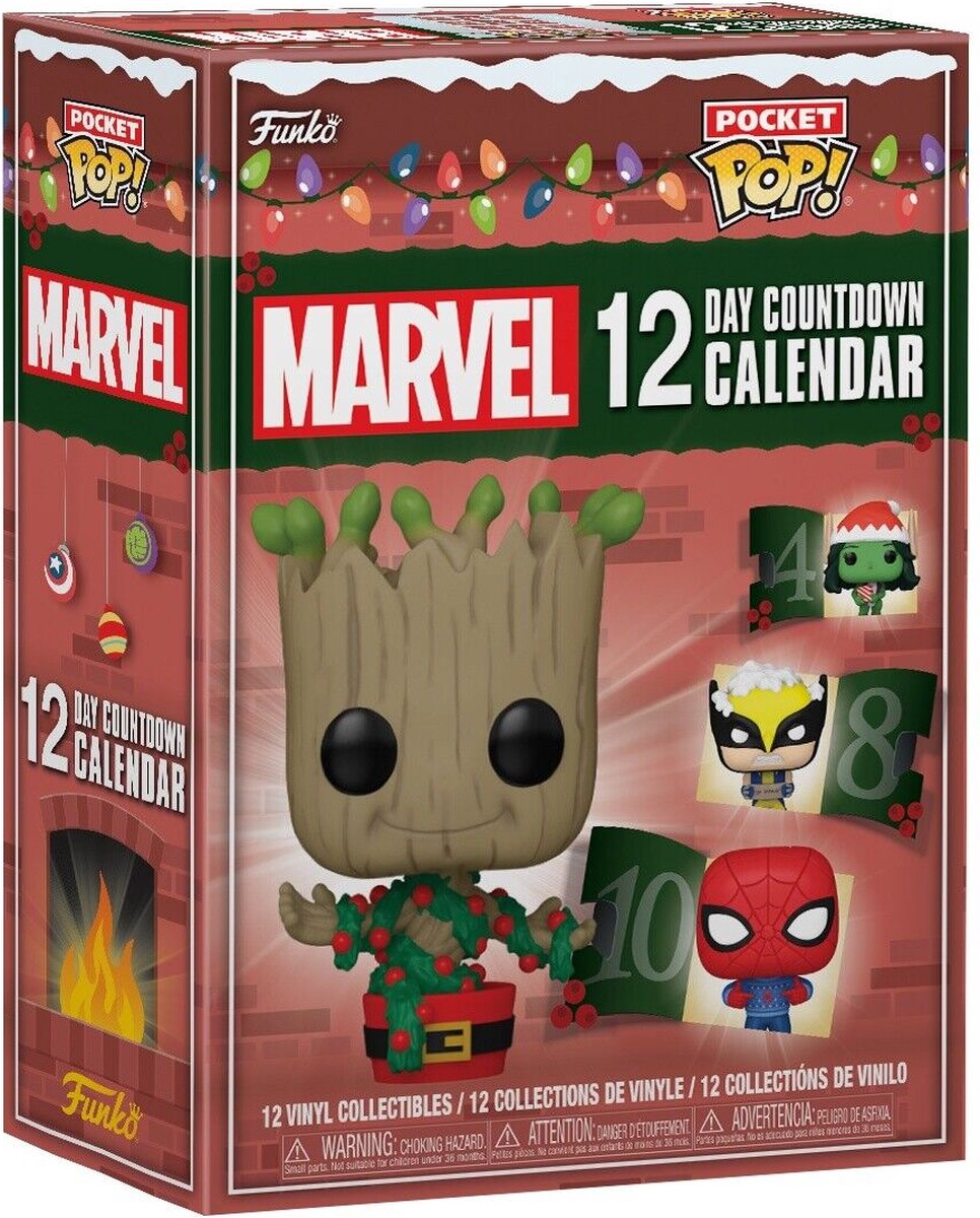 Funko rocket pop! marvel 12-dages nedtælling adventskalender