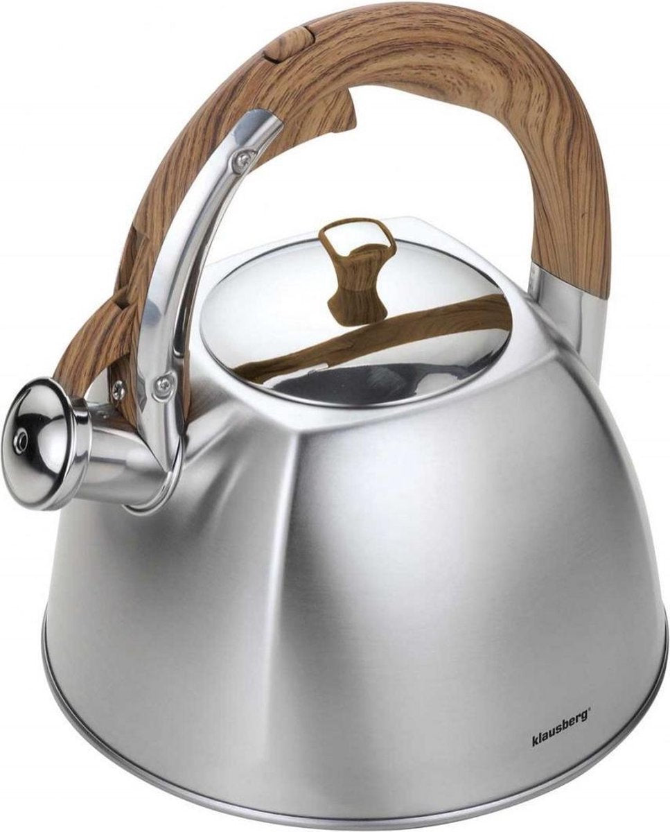 Klausberg kb-7193 fløjtekedel - 3l - rustfrit stål - alle varmekilder
