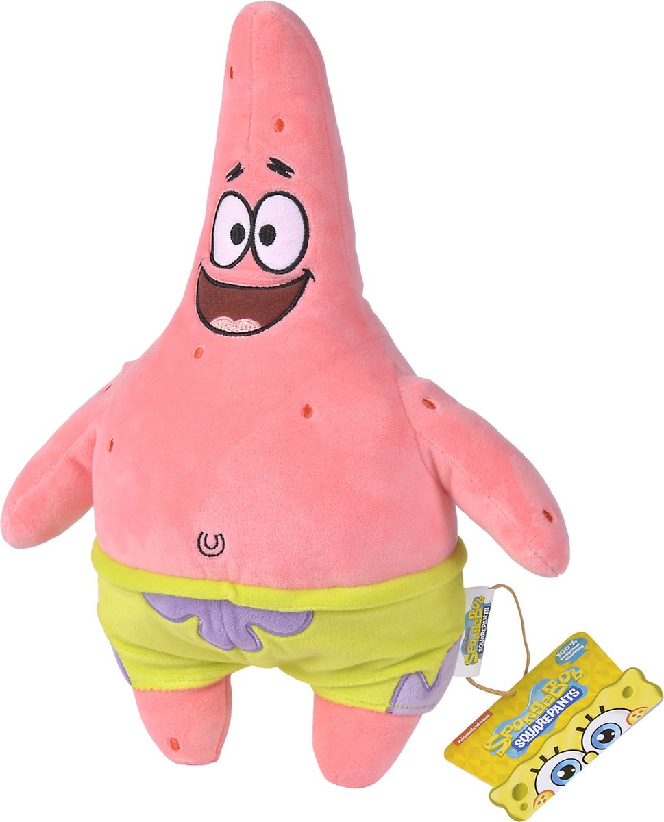 Simba svampebob firkantet krammefigur patrick 35 cm krammetøj