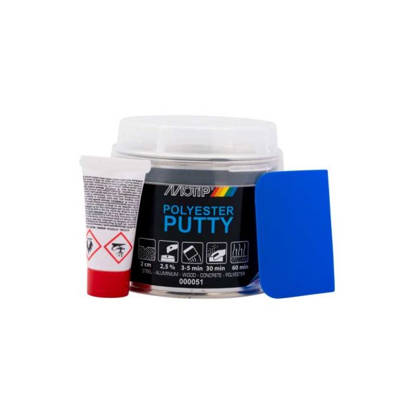 Motip polyester stål spartelmasse 250 gram