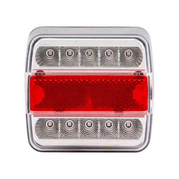 Trailer gear baglygte 98x105mm. LED hvid l=r