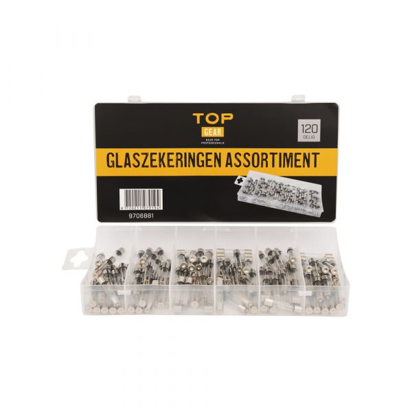 Topgear glas sikringer ass. 120 stk