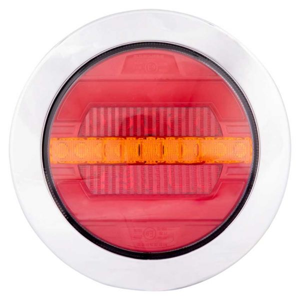 Baglygte dynamisk LED rund *