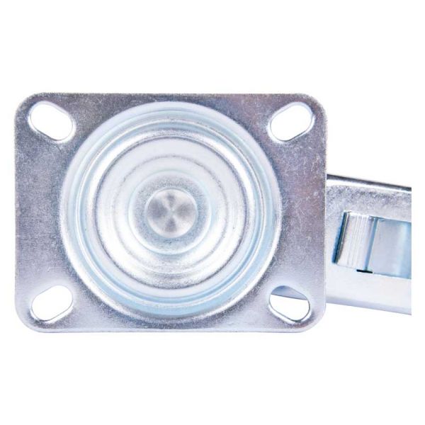 Tarsus drejehjul + bremse 100 mm. blå