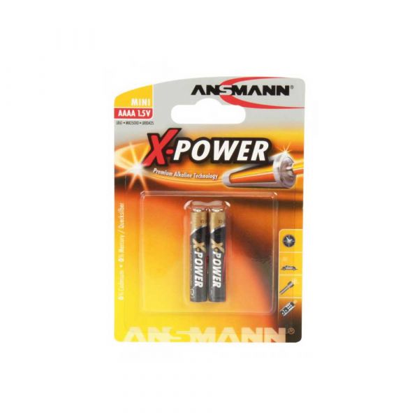 X-power alkalisk batteri aaaa lr08 2stk.