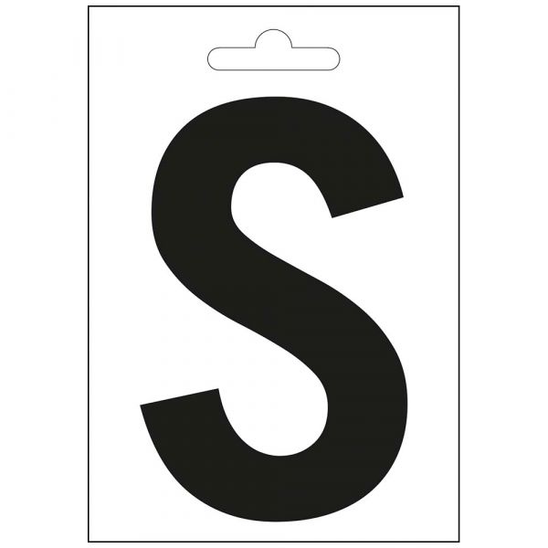 Nautic letter s sort 100 mm.
