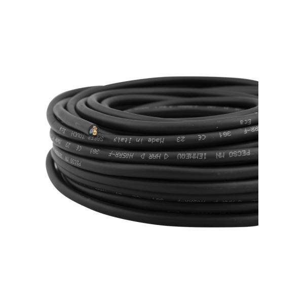 Neopren kabel 3x1,0 sort 20 meter.