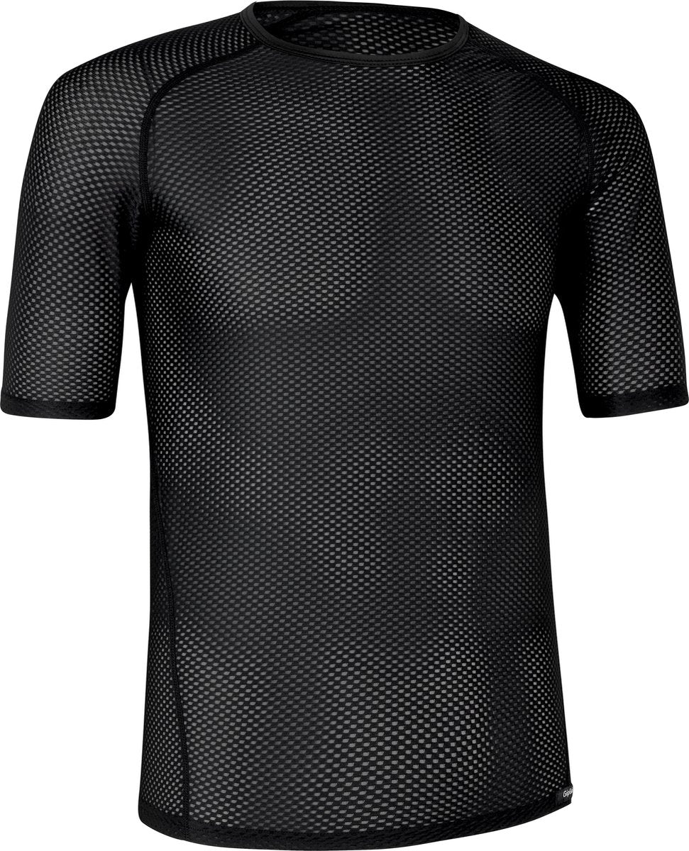 Gripgrab - ultralet mesh kortærmet baselag sommer cykelundertrøje polygiene sweatshirt - sort - herre - str. s