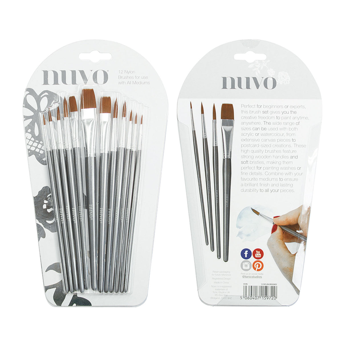 Nuvo by tonic studios nuvo • penselsæt 12 stk