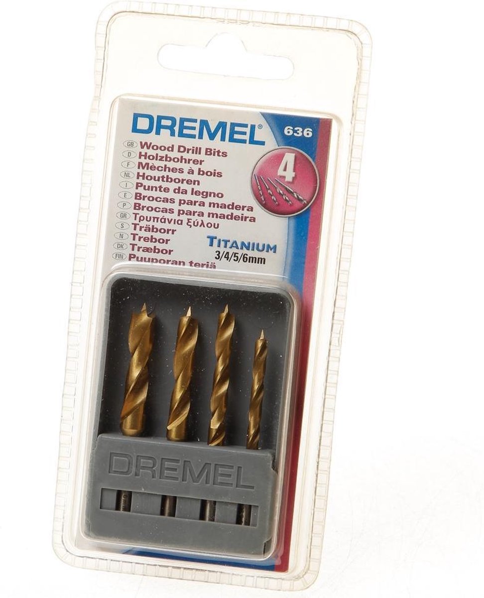 Dremel sæt træbor - 4 stk (636)