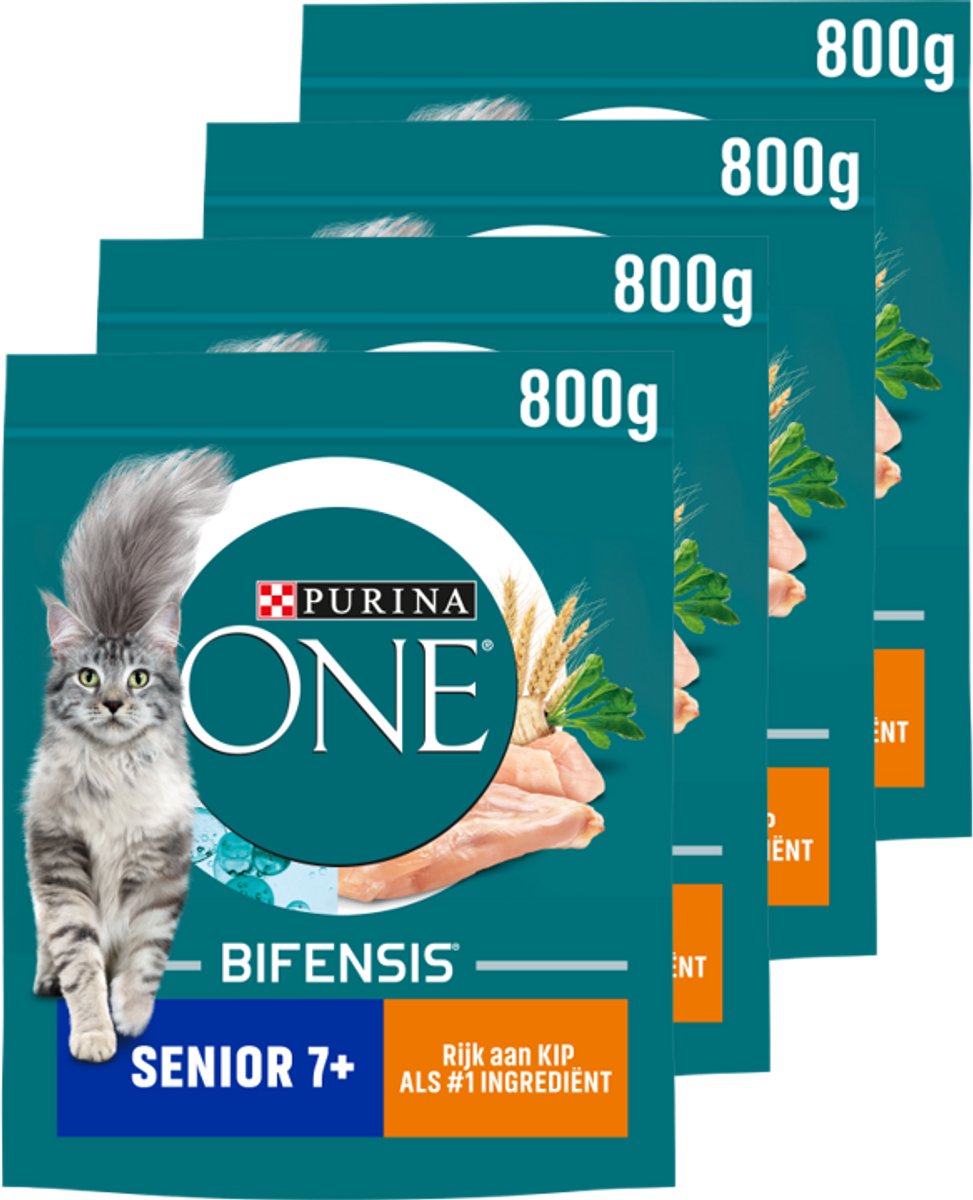 Purina one purina® one® senior - kattefoder - kylling fuldkorn - 4 x 800 g