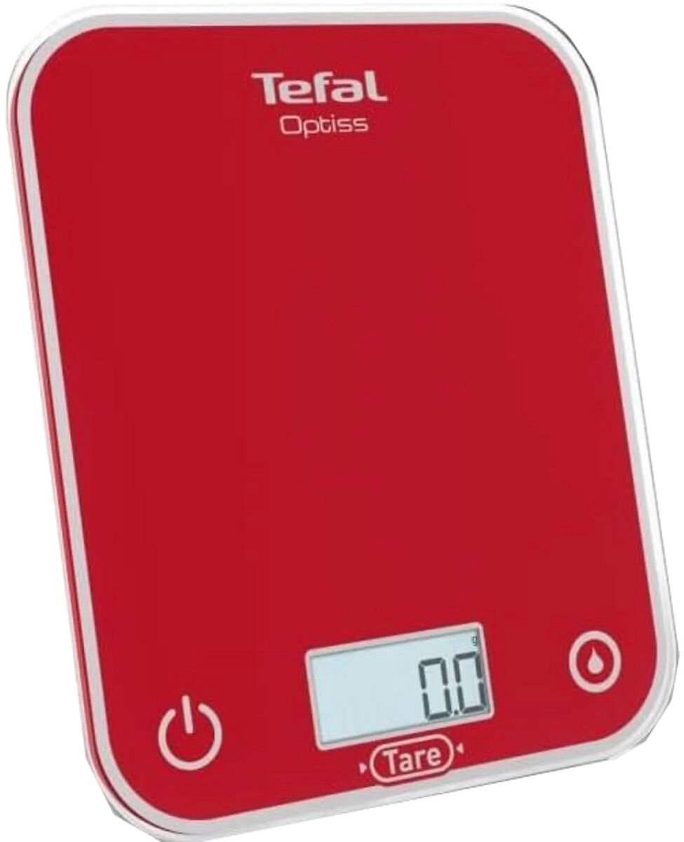 Tefal elektronisk køkkenvægt - baggrundsbelyst display - kapacitet 5 kg - hindbær - bc50u3v0