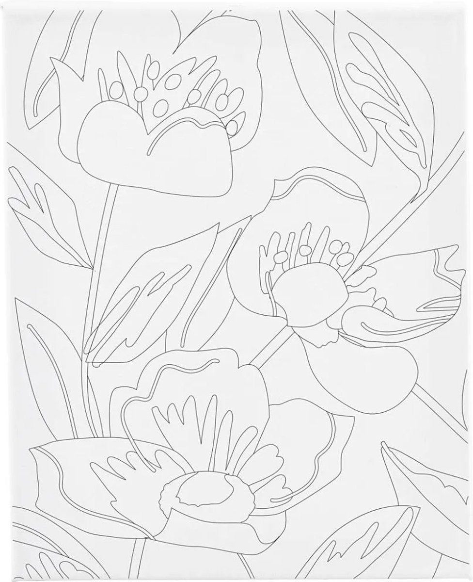 Creativ firma malerlærred med valmuetryk 24x30 cm