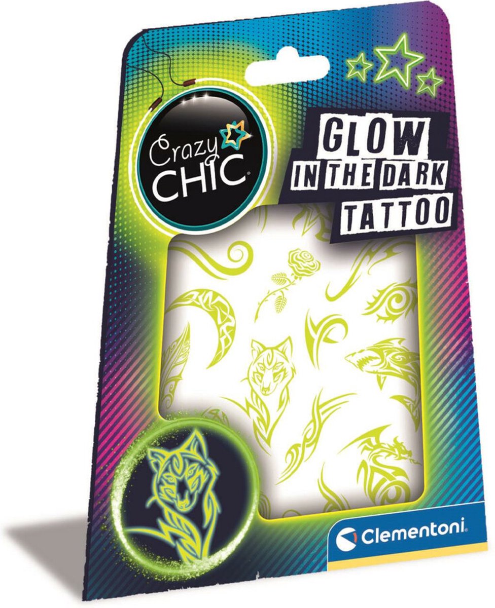 Clementoni Crazy Chic - Urban Tattoos glød i mørket