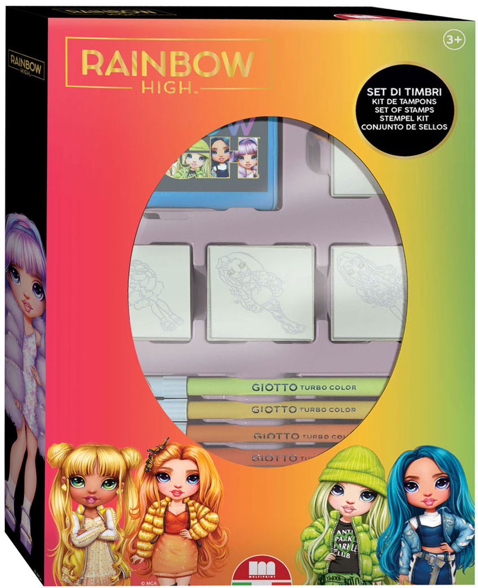Multiprint Rainbow High Stamp Set med 4 frimærker