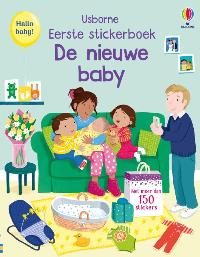 Den nye baby. klistermærke bog. 3+