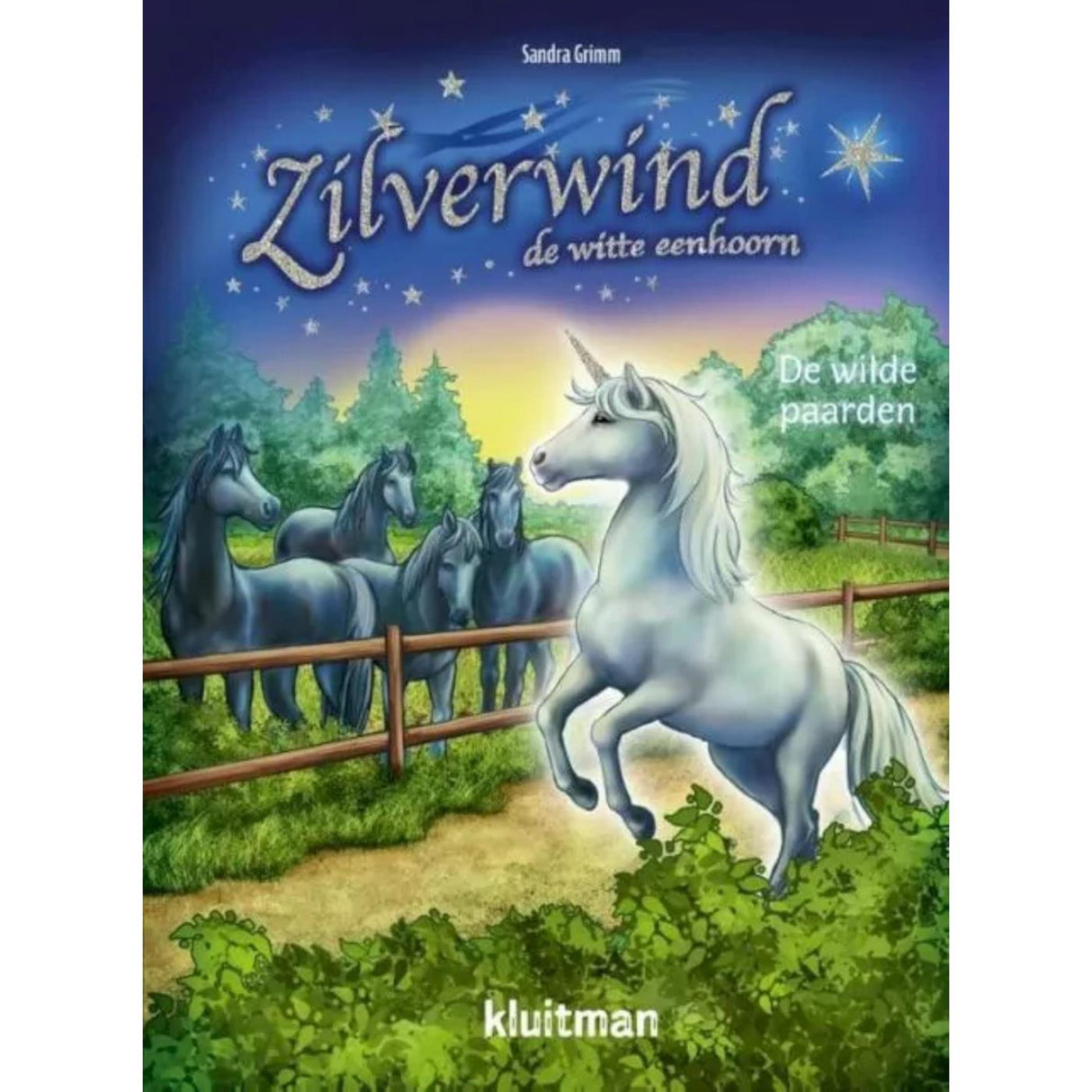 Kluitman silverwind den hvide enhjørning. de vilde heste