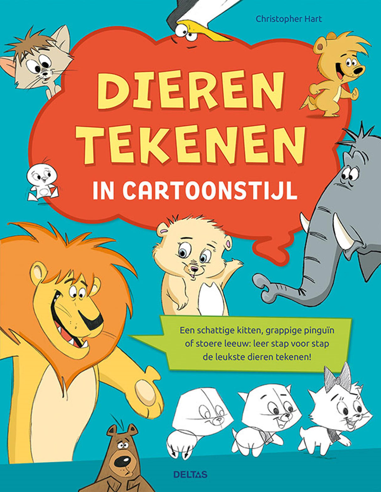 Deltas dyr tegner i tegneseriestil