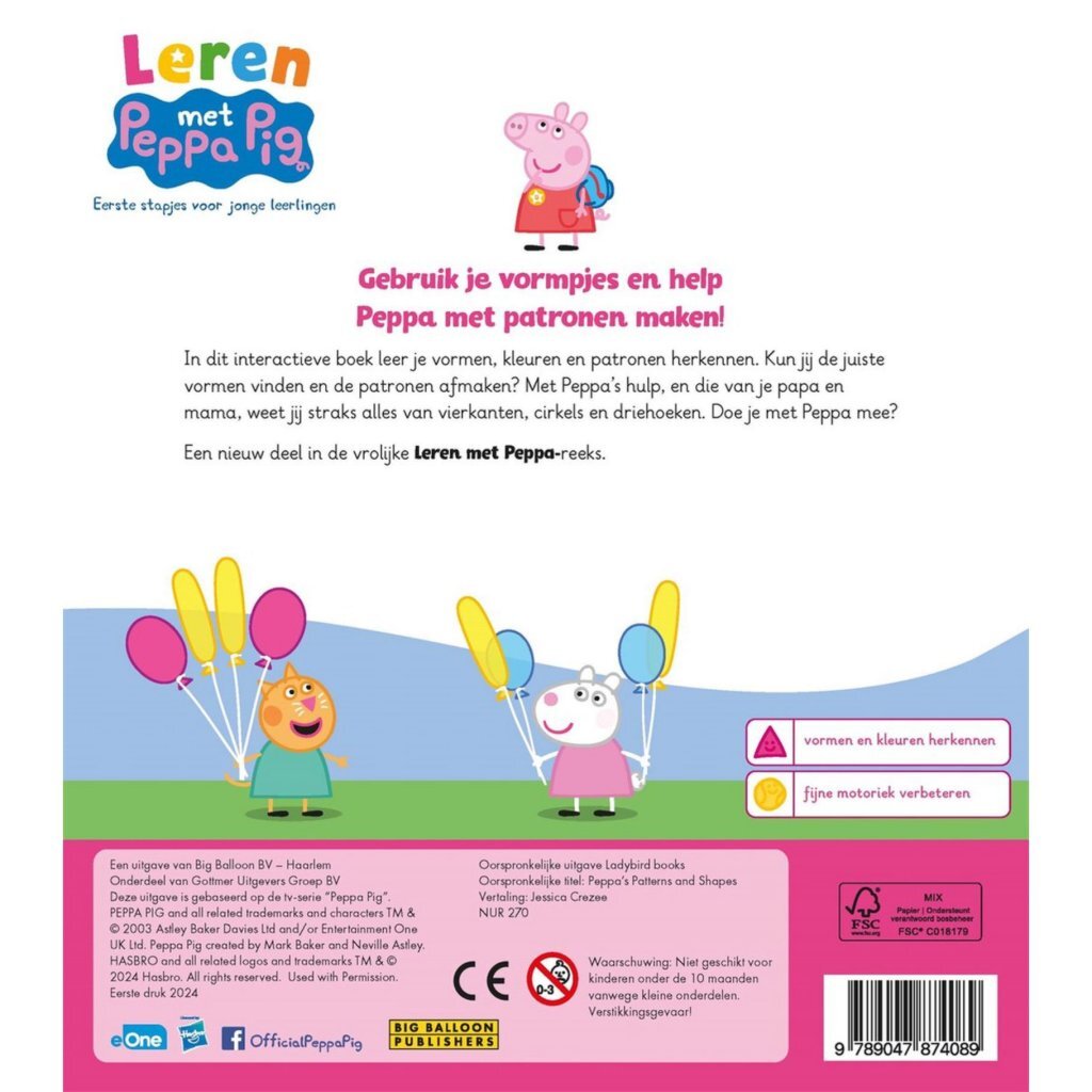 Peppa Pig bog Peppa's mønstre og former