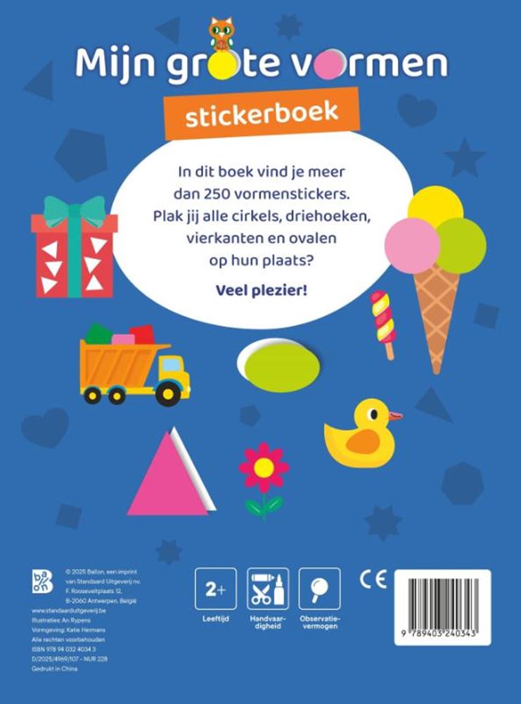 Standard forlag min store figurer klistermærkebog 2+