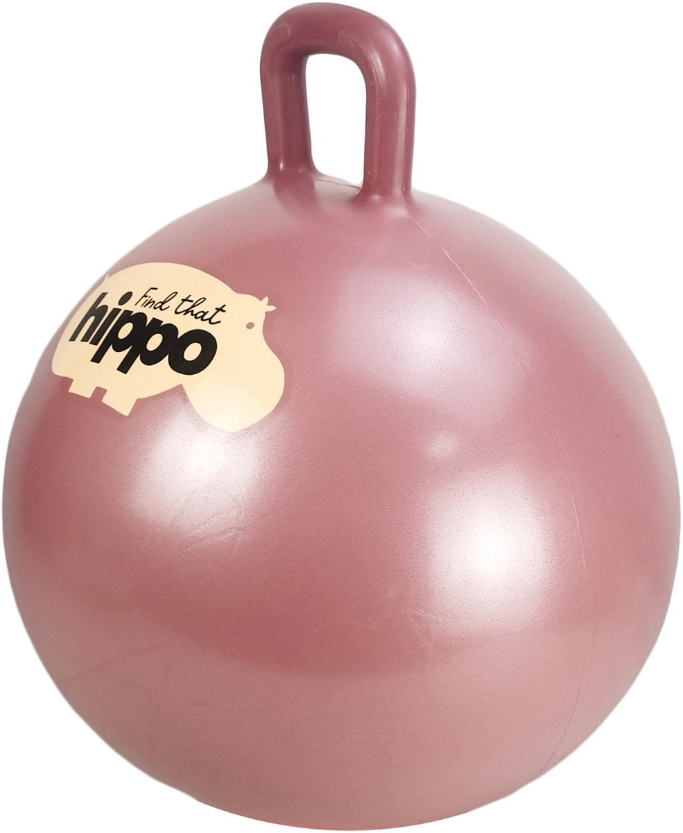 Find den flodhest hoppebold - pink - ø45 cm - inklusive pumpe - motorik og balance - 2+