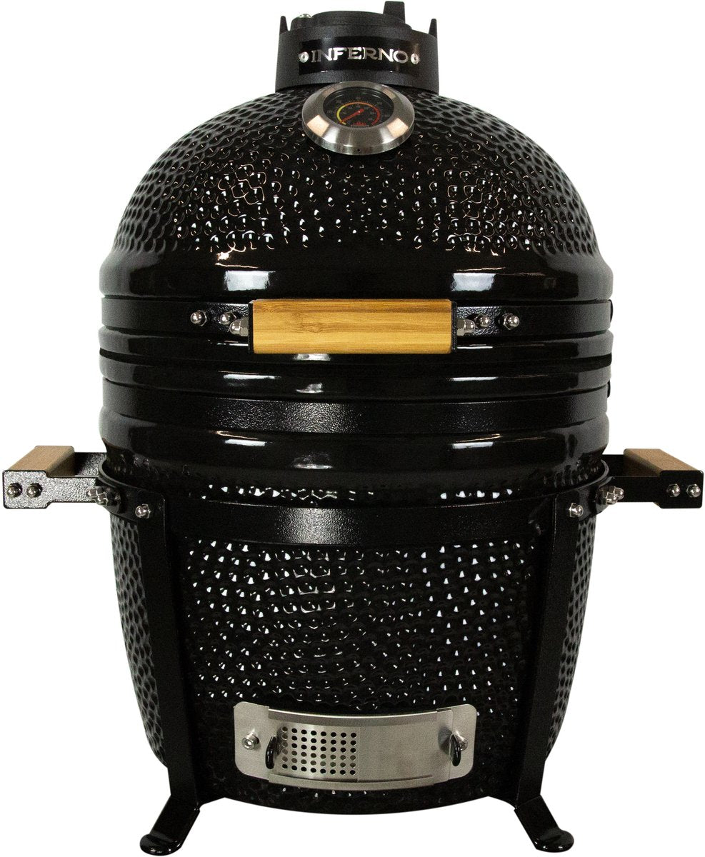 Inferno compact kamado barbecue - grilloppervlakte 34cm 13inch - zwart