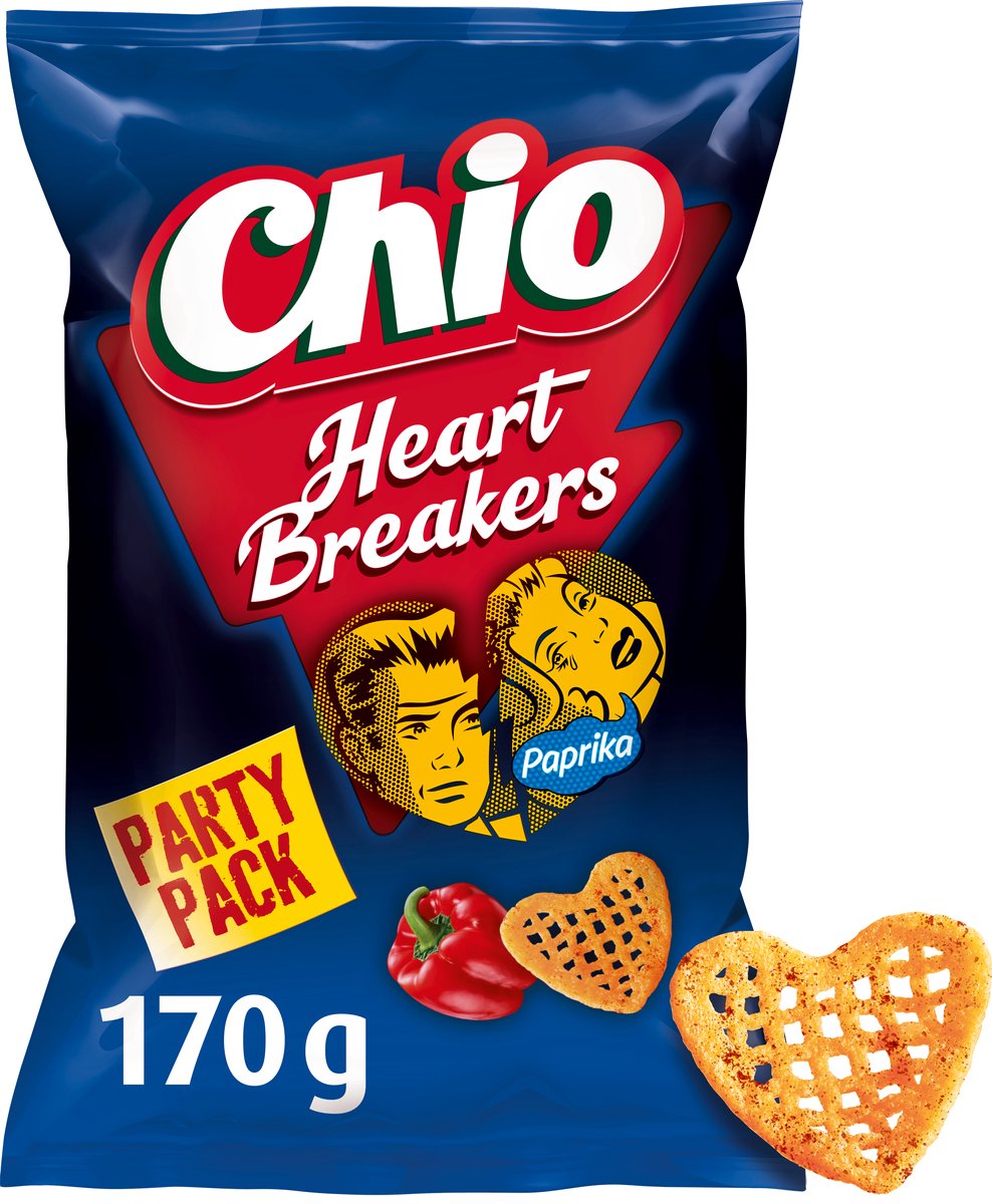 Chio heartbreakers paprika festpakke - chips - 6x170 gram
