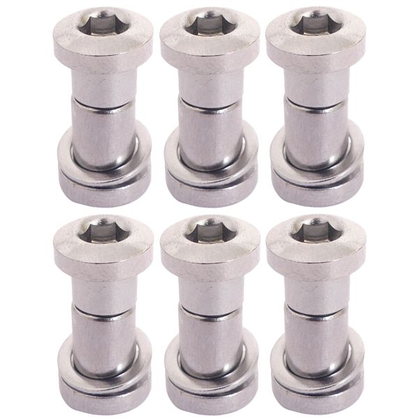Bofix Seat Pegbout Allen 16 mm - Chrome (6 stykker)