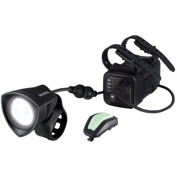 Sigma Buster 2000 Lumen Helmet Lamp Battery Li-On Charger Fjernbetjening