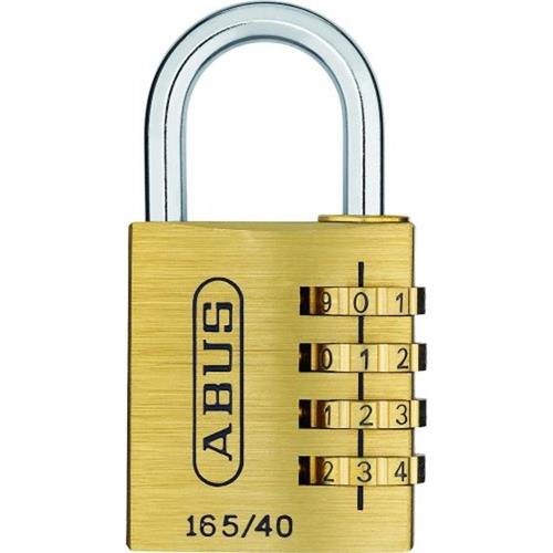 Abus kombinationshængelås messing 165 40