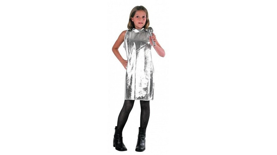Klovne børnekostume disco pige 4-6 år