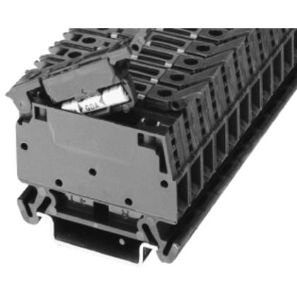 Allen-Bradley skinneklemme 4mm med sikringsklemme 5x20