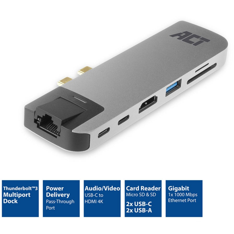 ACT Connectivity USB-C Thunderbolt 3 til HDMI Multiport Adapter