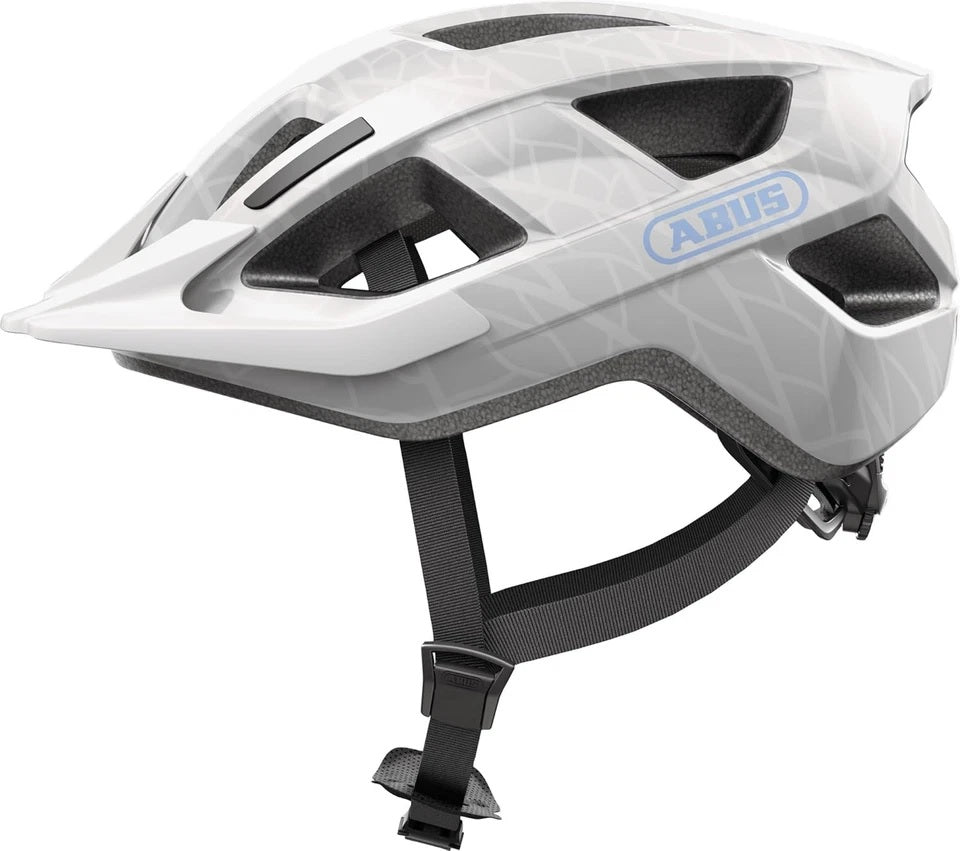 Abus cykelhjelm aduro 3.0 led hvid art m - 52-58 cm - hvid - velegnet til brug på elcykler - bycykler - 315 g