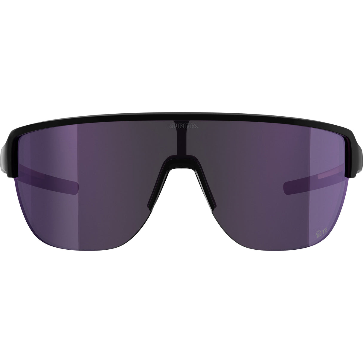 Olympisk sportstøj alpina sportsbrille ram 2.0 q-lite lilla sp. blank sort