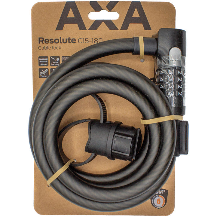 Axa kabellås resolute c15 180 kode (kort)