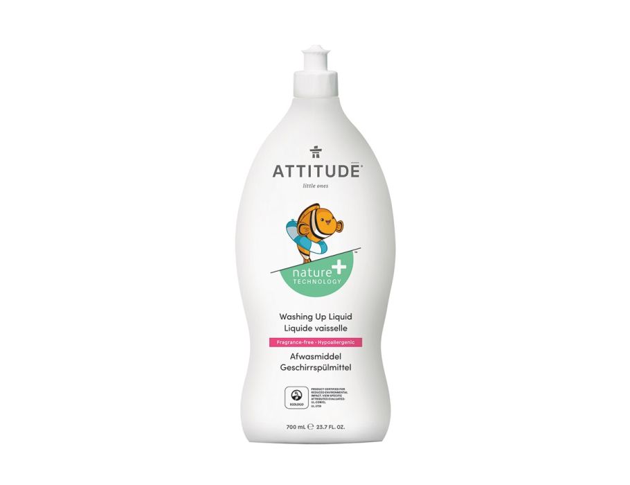 Attitude natur+ små - opvaskemiddel - 700ml - parfumefri