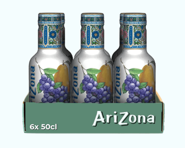Arizona blåbær hvid tehætte (6x 50cl)