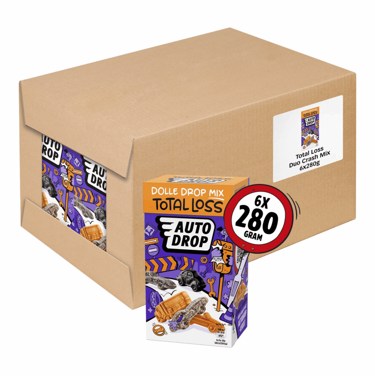 Autodrop total loss skør lakridsblanding (6x 280gr)