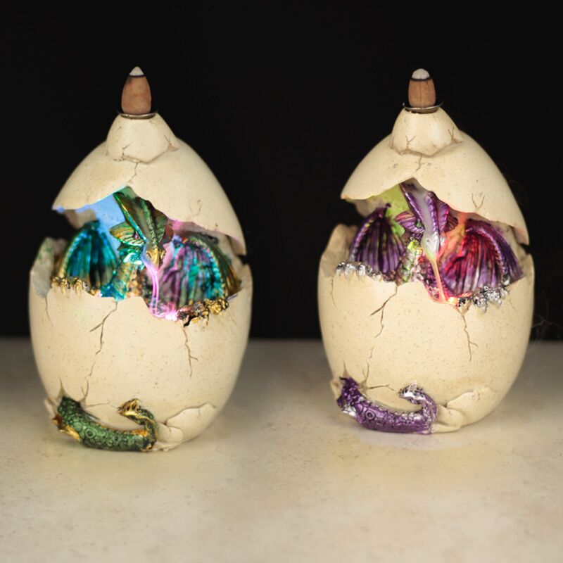 Dragon egg led backflow røgelsesholder